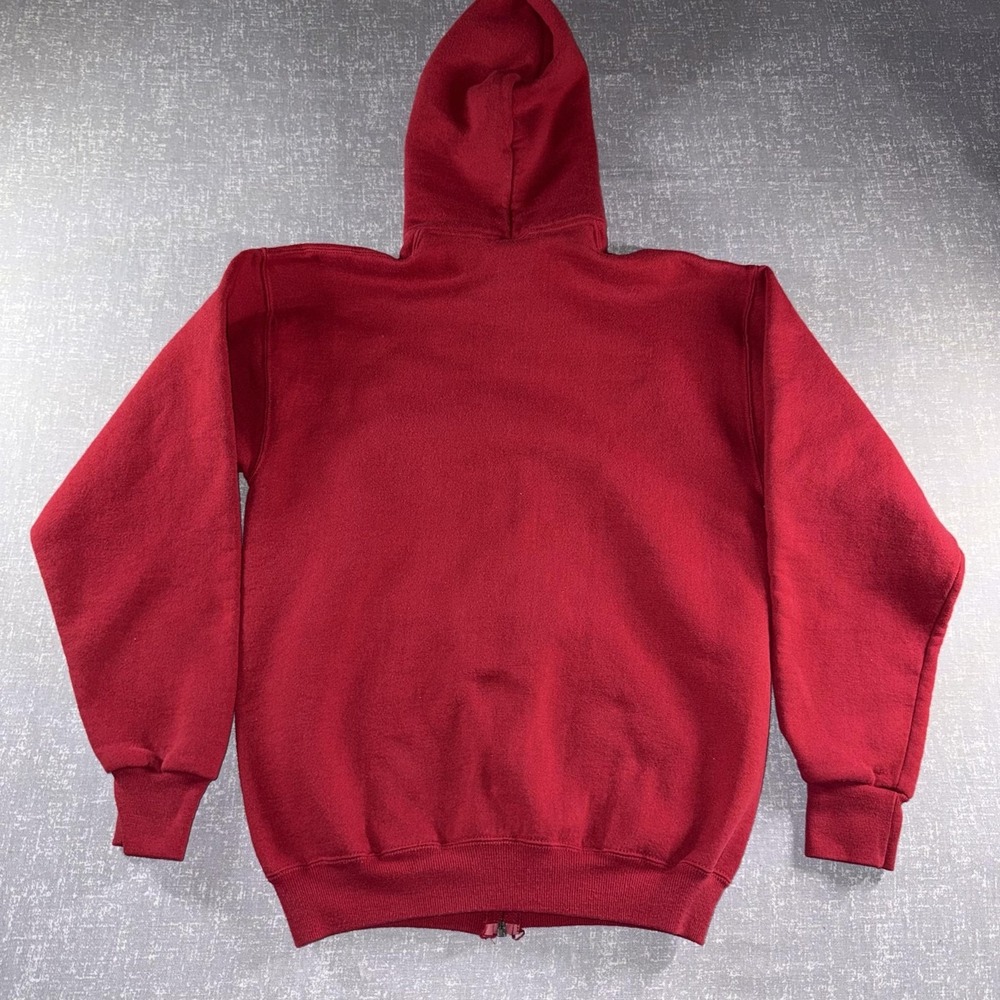 Vintage Russell Athletic Hoodie Youth XL Red Full Zip Fleece FS Logo Made USA - Picture 12 of 13